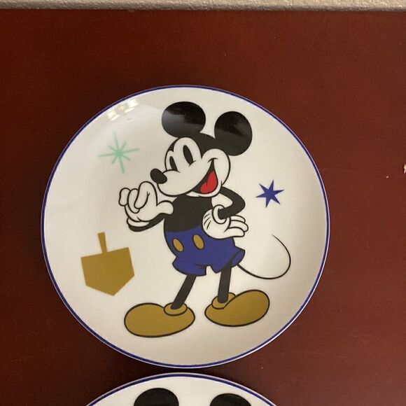 Disney Mickey & Minnie Mouse Set Of 4 Assorted Appetizer Plates Brand - Picture 4 of 6